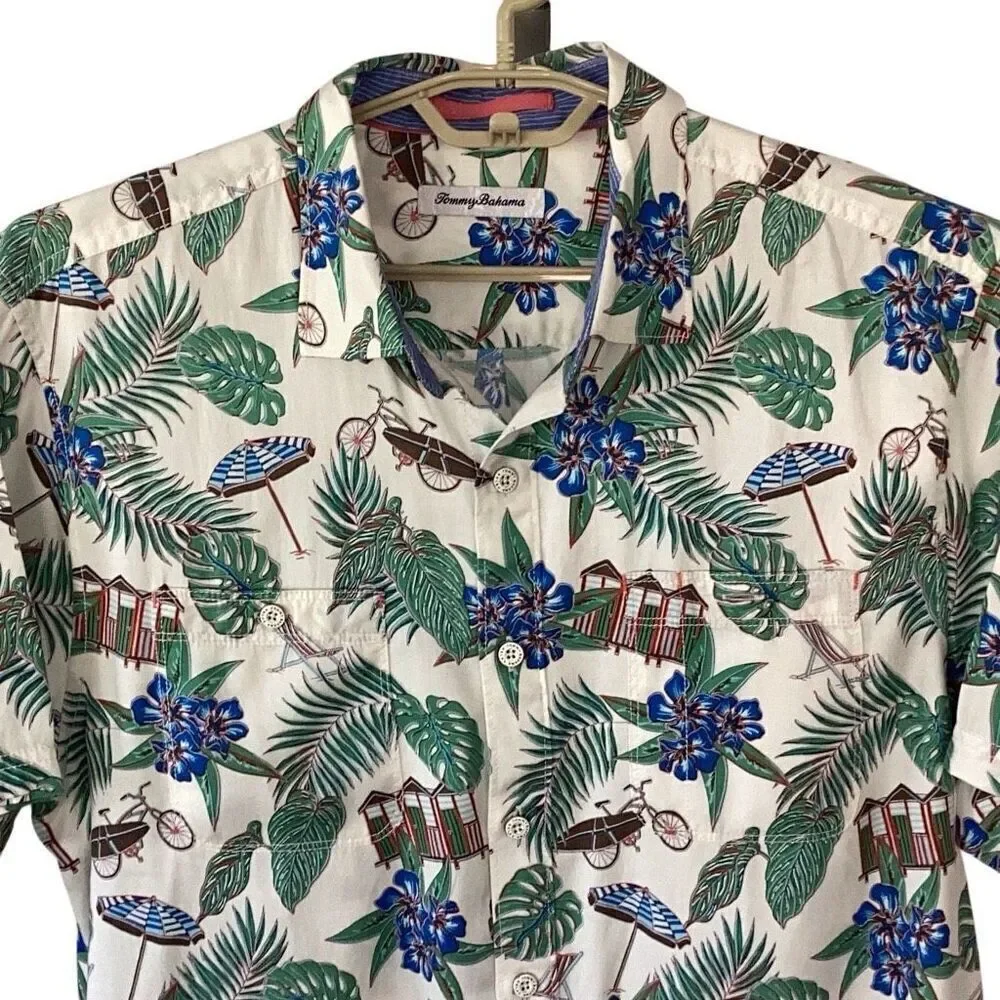Tommy Bahama Cabana Club Camp Shirt Men’s Large Short Sleeve